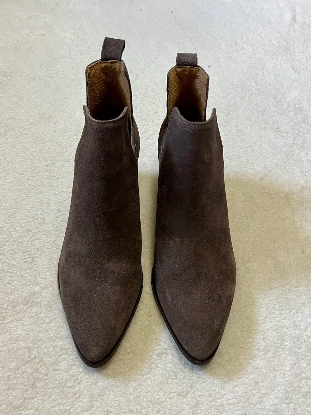 Lucky Brand Jabilo Leather Suede Booties - Size 7.5